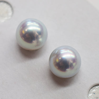 AAA rank 6.5mm - 7mm Natural 1pair 2pc Real Akoya Pearl studs Earring Japan Japanese Seawater reenspearl birthday loose