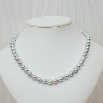 Limited to actual item Necklace Natural color Baroque 9mm - 10mm Akoya Pearl Japan 20.2inch starand choker