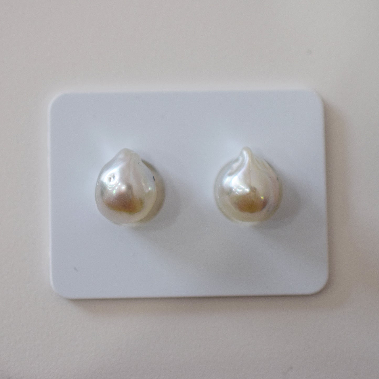 Actual product Natural color akoya pearl Baroque pearl 10.5mm - 11mm 18K 14K Surgical Stainless Steel stud Earrings Japan