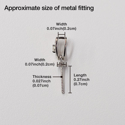 Only metal fittings 0.01ct K14WG Diamond Pendant top RP0009