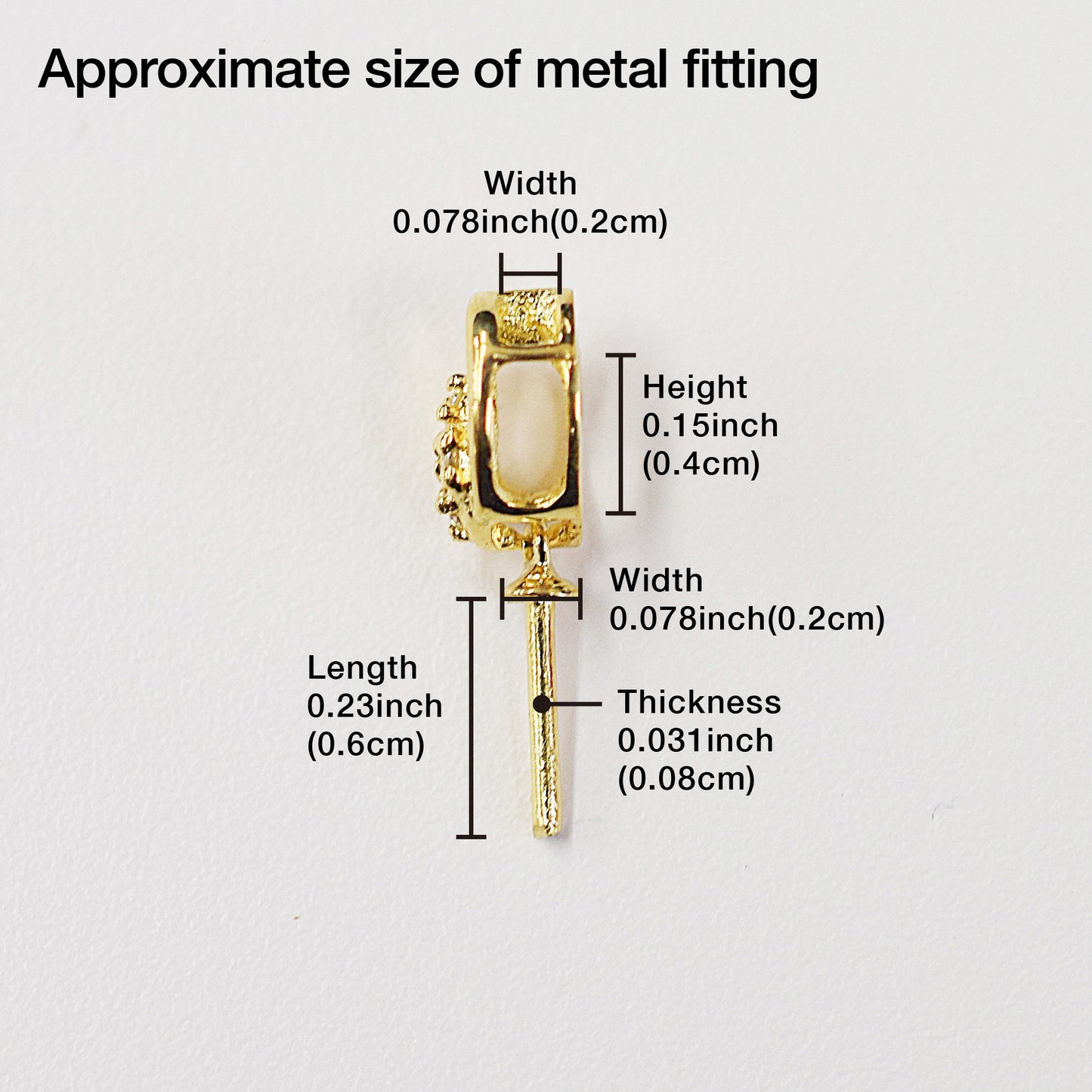 Only metal fittings 0.03ct K18YG Diamond Pendant top SIK00041