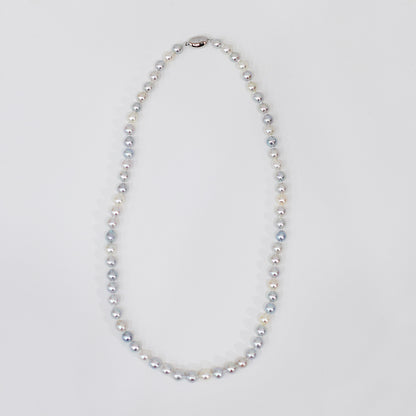 Limited to actual item Necklace Natural Multi color Semi-round Baroque 6mm - 7mm Akoya Pearl Japan 19.4inch starand choker