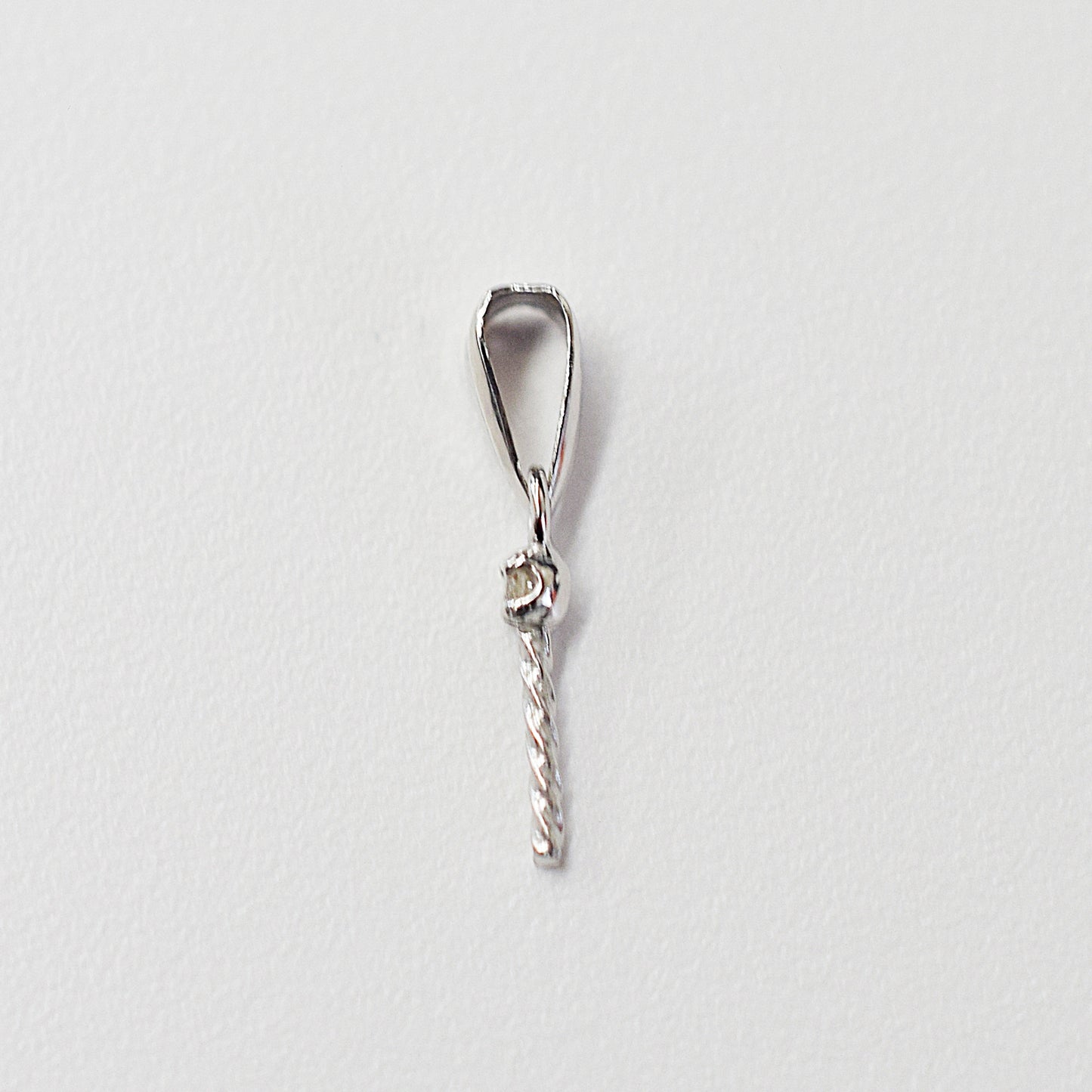 Only metal fittings 0.01ct K18WG Diamond Pendant top SIK0007