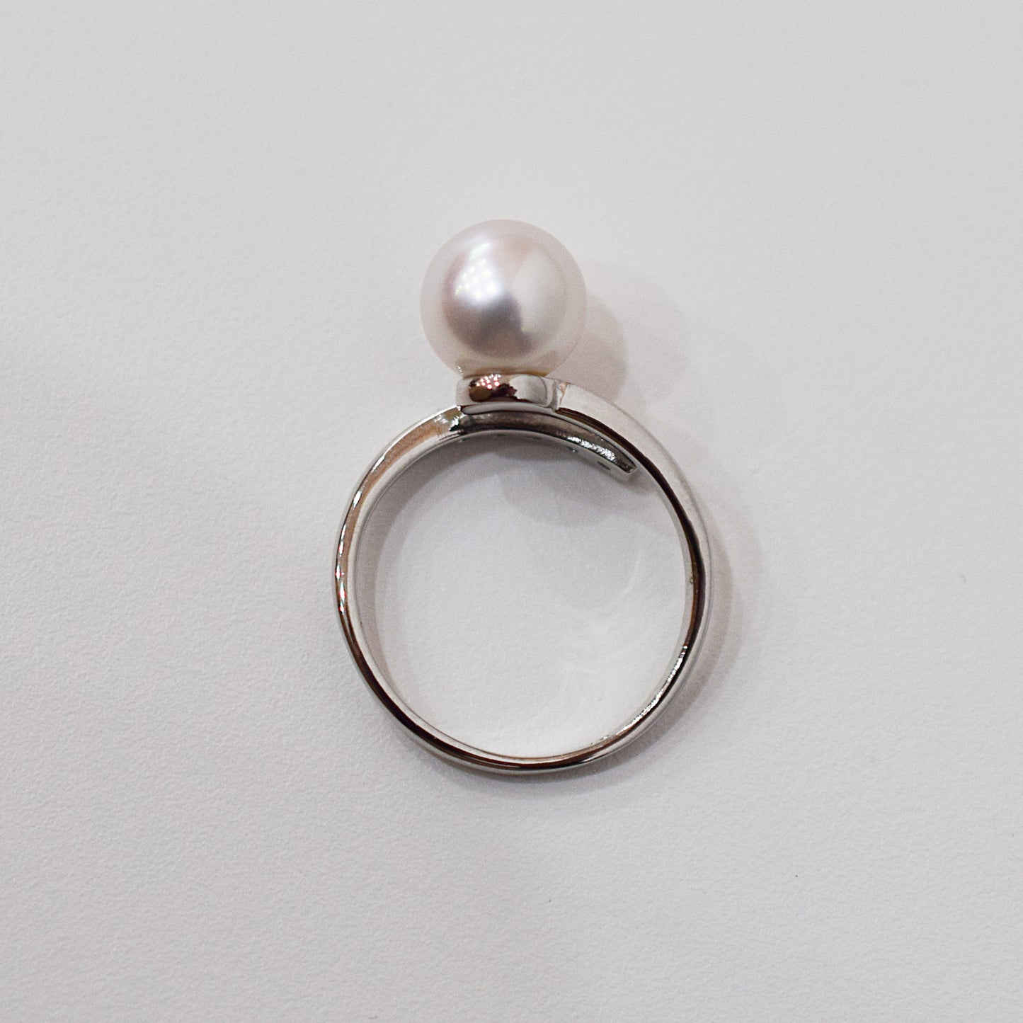 Actual product Rare White pink 8mm - 8.5mm Ring Sea Real Akoya Pearl From Japan SV925 Silver reenspearl akoyapearl
