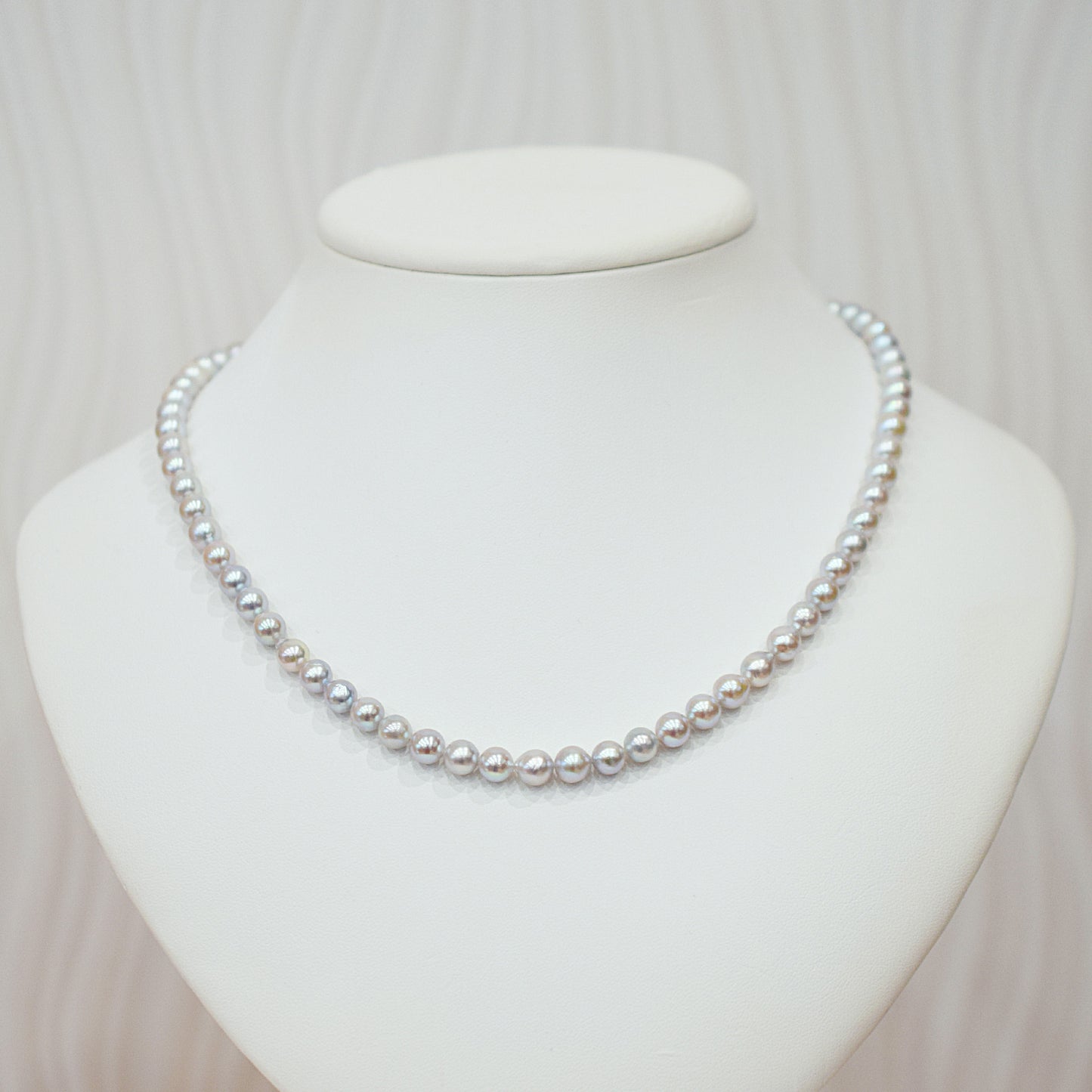 Actual product Necklace Natural color 6mm - 7.5mm Real Akoya Pearl From Japan 19.2inch 49cm starand choker reenspearl