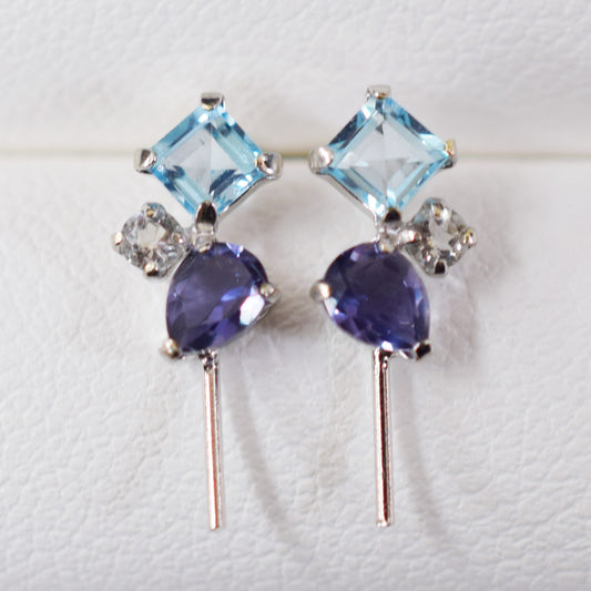 Only metal fittings K14WG stud earring Metal fitting Recommended for pearls under 6mm