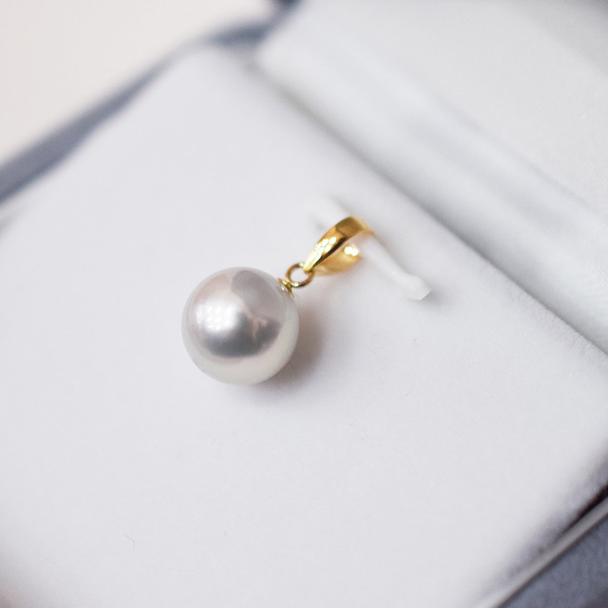 【K18YG / K18WG】Pendant top Only Madama rank 8.5mm - 9.5mm Natural color Akoya Pearl Japan Akoyapearl birthday あこや 真珠 日本