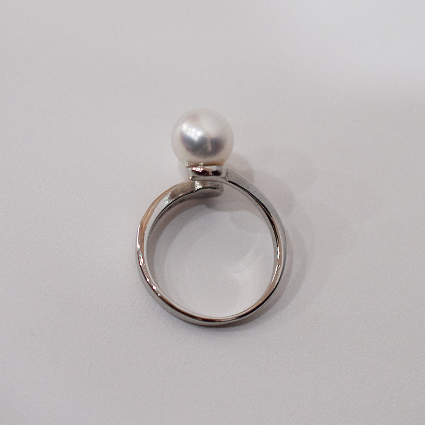 Actual product Rare White pink 7.5mm × 5.5mm Ring Sea Real Akoya Pearl From Japan SV925 Silver reenspearl akoyapearl