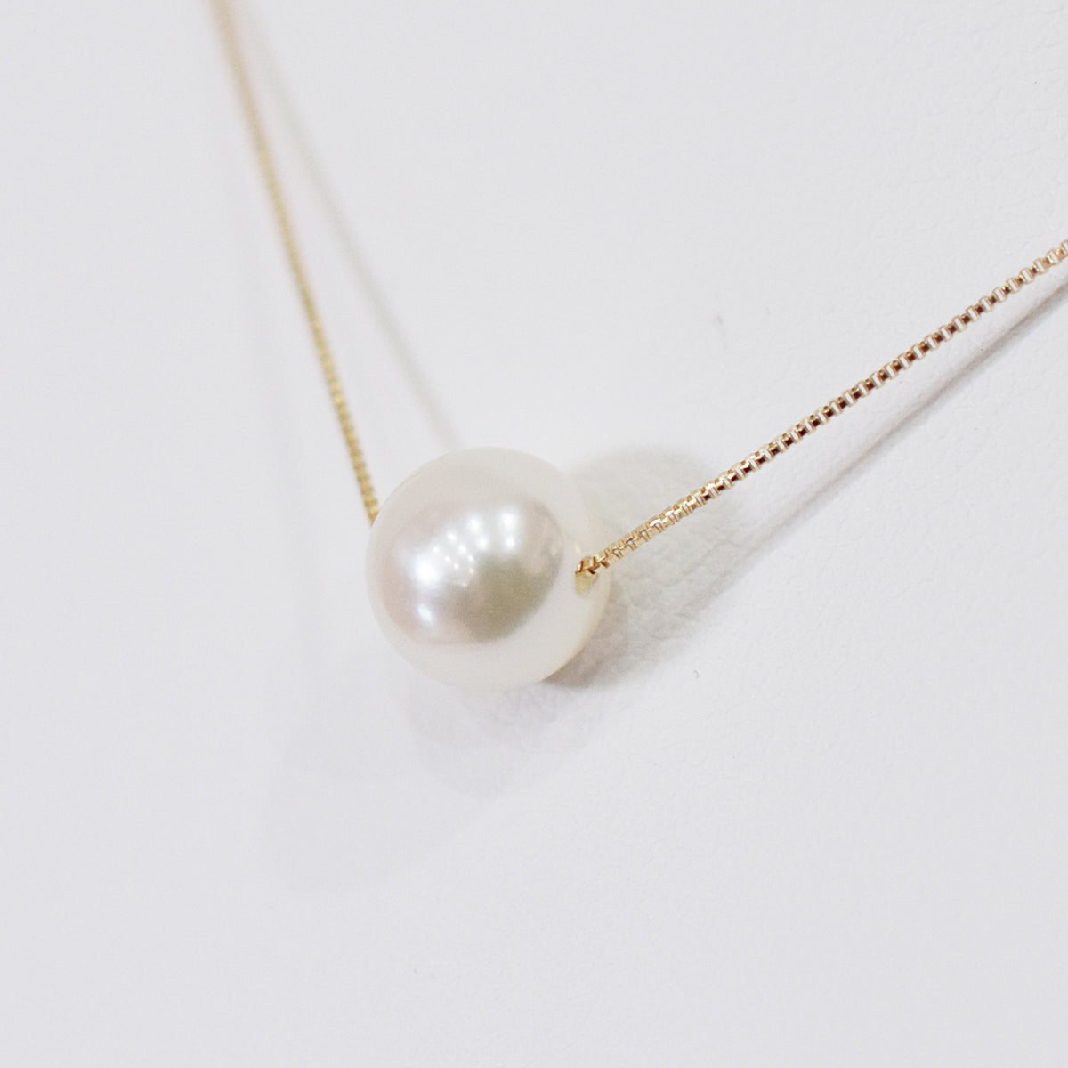 【K10 / K18】Rare White pink 7.5mm - 8.5mm Seawater Real Akoya Pearl necklace AkoyaPearl Japan あこや 真珠