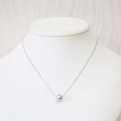 Actual product 10.3mm Necklace Natural color Seawater Real akoya Pearl Baroque Surgical Stainless Steel Japan reenspearl