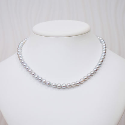 Actual product Necklace Natural color 6mm - 7.5mm Real Akoya Pearl From Japan 16.3inch 41.5cm starand choker reenspearl