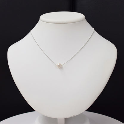 【SV925】Rare White pink 7.5mm - 8.5mm Seawater Real Akoya Pearl necklace AkoyaPearl Japan あこや 真珠