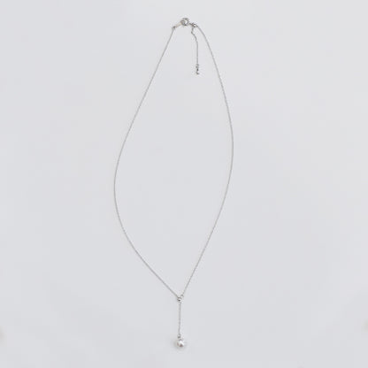 【SV925】Rare White pink 7.5mm - 8.5mm Seawater Real Akoya Pearl Azuki necklace AkoyaPearl Japan あこや 真珠