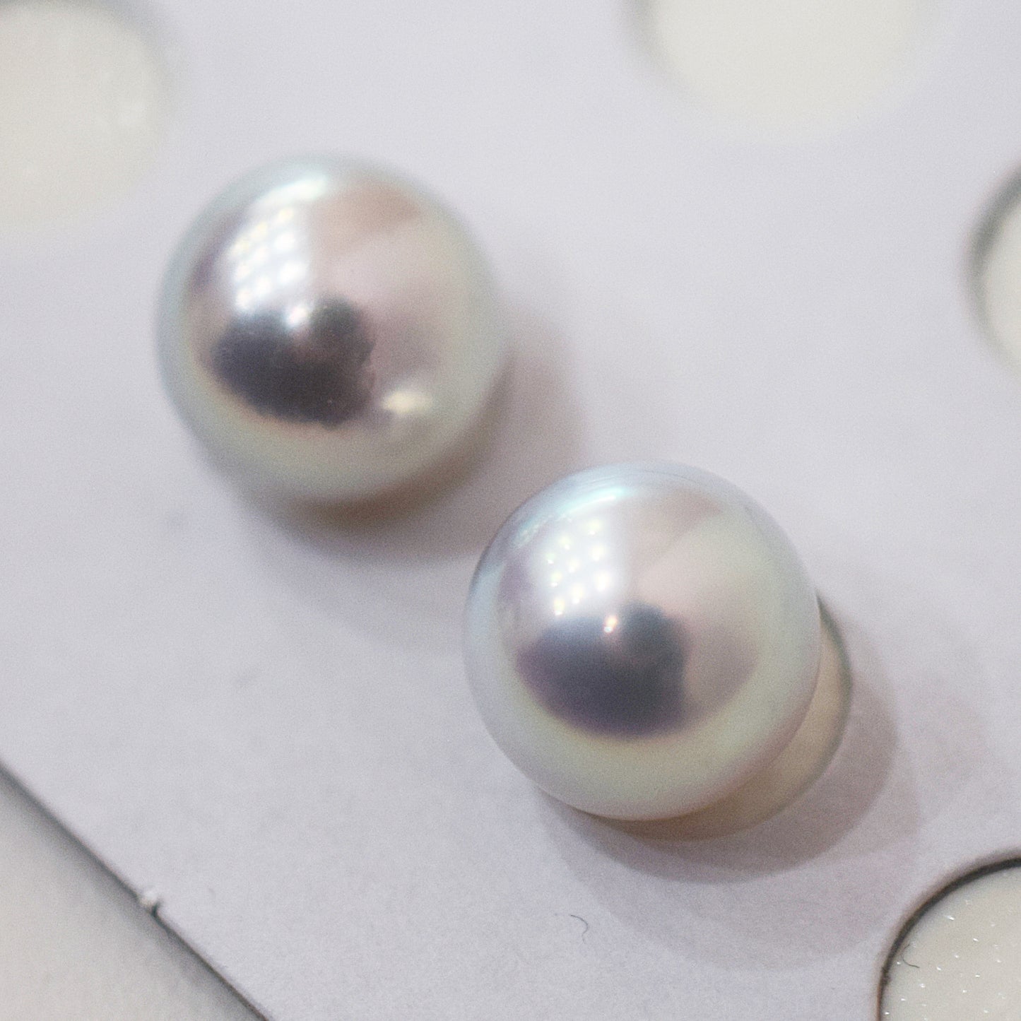 AAA rank Natural color 8.5mm -  9mm 1pair 2pc Loose Real akoya pearl Japan Japanese Seawater reenspearl あこや 真珠 日本