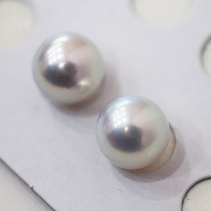 AAA rank Natural color 8.5mm -  9mm 1pair 2pc Loose Real akoya pearl Japan Japanese Seawater reenspearl あこや 真珠 日本