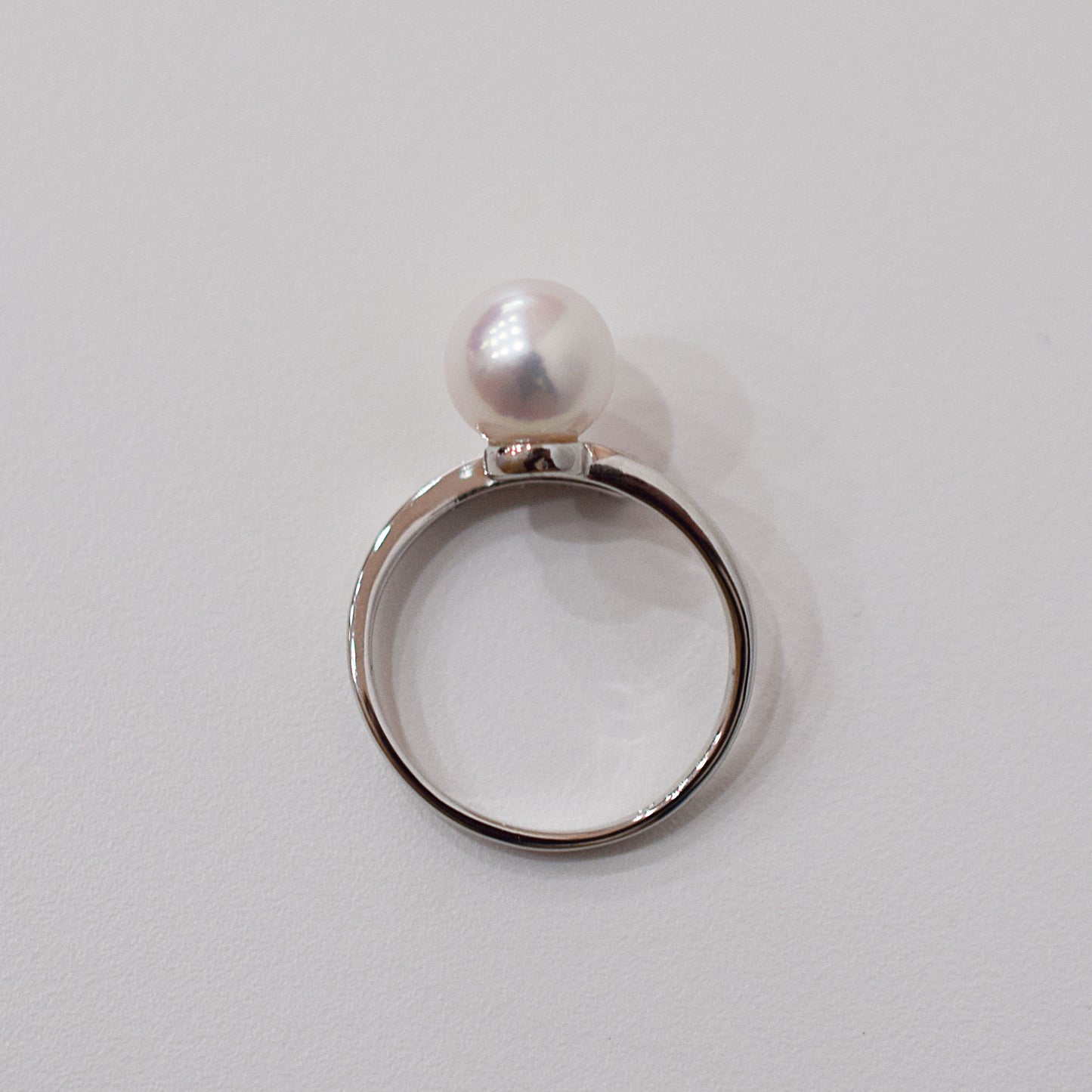 Actual product Rare White pink 8mm - 8.5mm Ring Sea Real Akoya Pearl From Japan SV925 Silver reenspearl akoyapearl