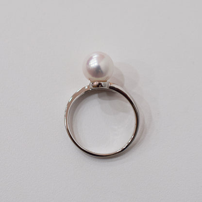 Actual product Rare White pink 8mm - 8.5mm Ring Sea Real Akoya Pearl From Japan SV925 Silver reenspearl akoyapearl