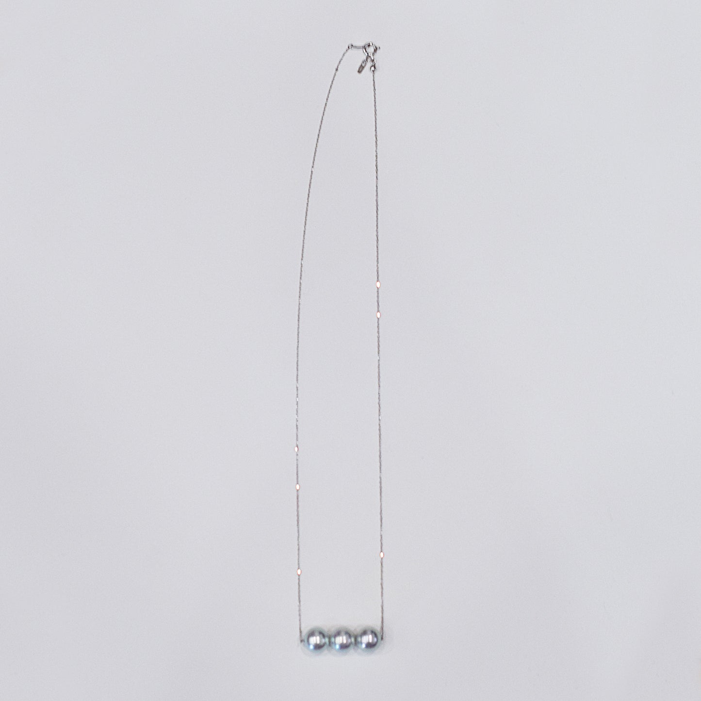 <SALE> Limited to actual item Rare Natural color blue 8.5 - 9mm akoya pearl 3pc necklace 18K Real Japan reenspearl Japanese Seawater