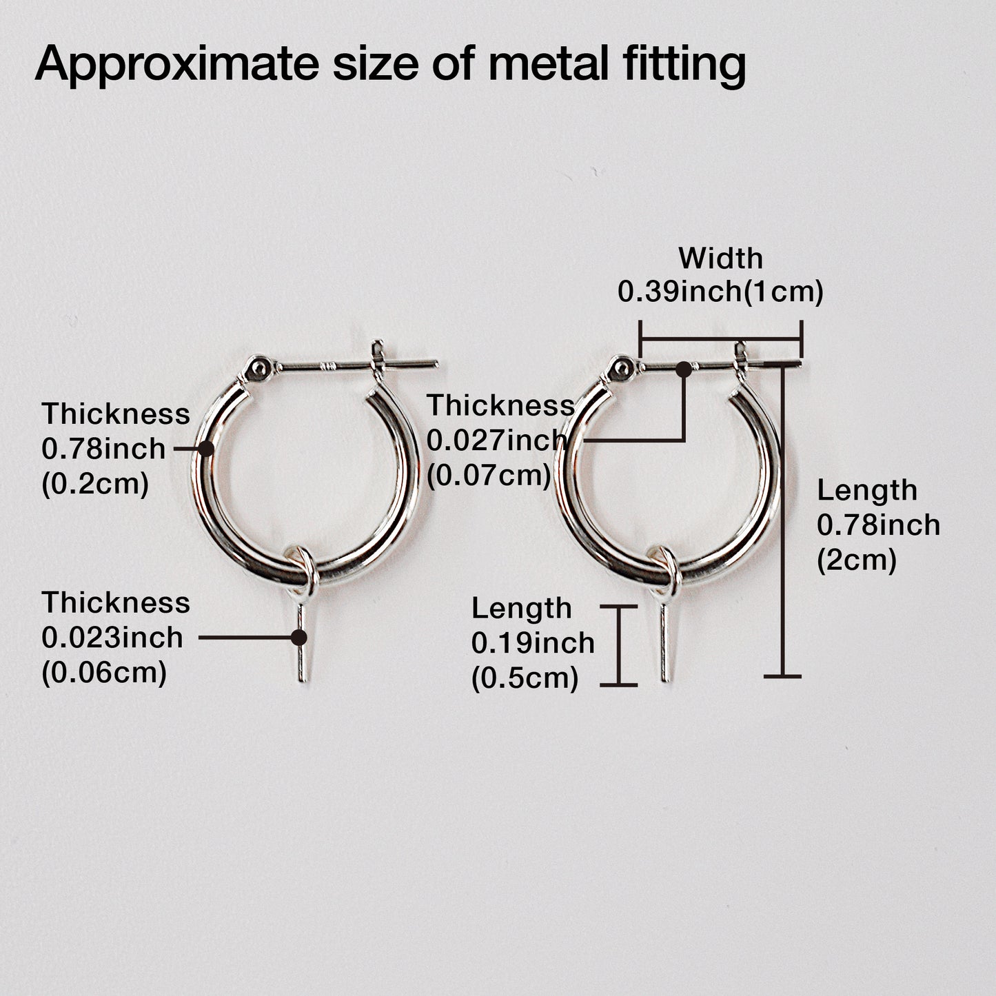 Only metal fittings K14WG Hoop earring Metal fitting Recommended for pearls under 9.5mm