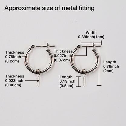 Only metal fittings K14WG Hoop earring Metal fitting Recommended for pearls under 9.5mm
