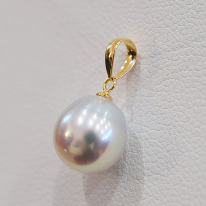 <SALE> Limited to actual item 8.7mm Only penrant top Natural color Seawater Real akoya Pearl Baroque 18K Japan birthday あこや 真珠