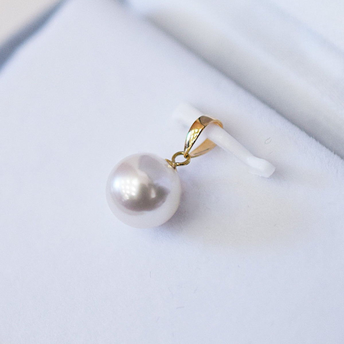 【K18YG / K18WG】Pendant top Only AAA Aurora Tennyo color Rare White pink 7.5mm - 8.5mm Akoya Pearl Japan Akoyapearl birthday あこや 真珠 日本 reenspearl