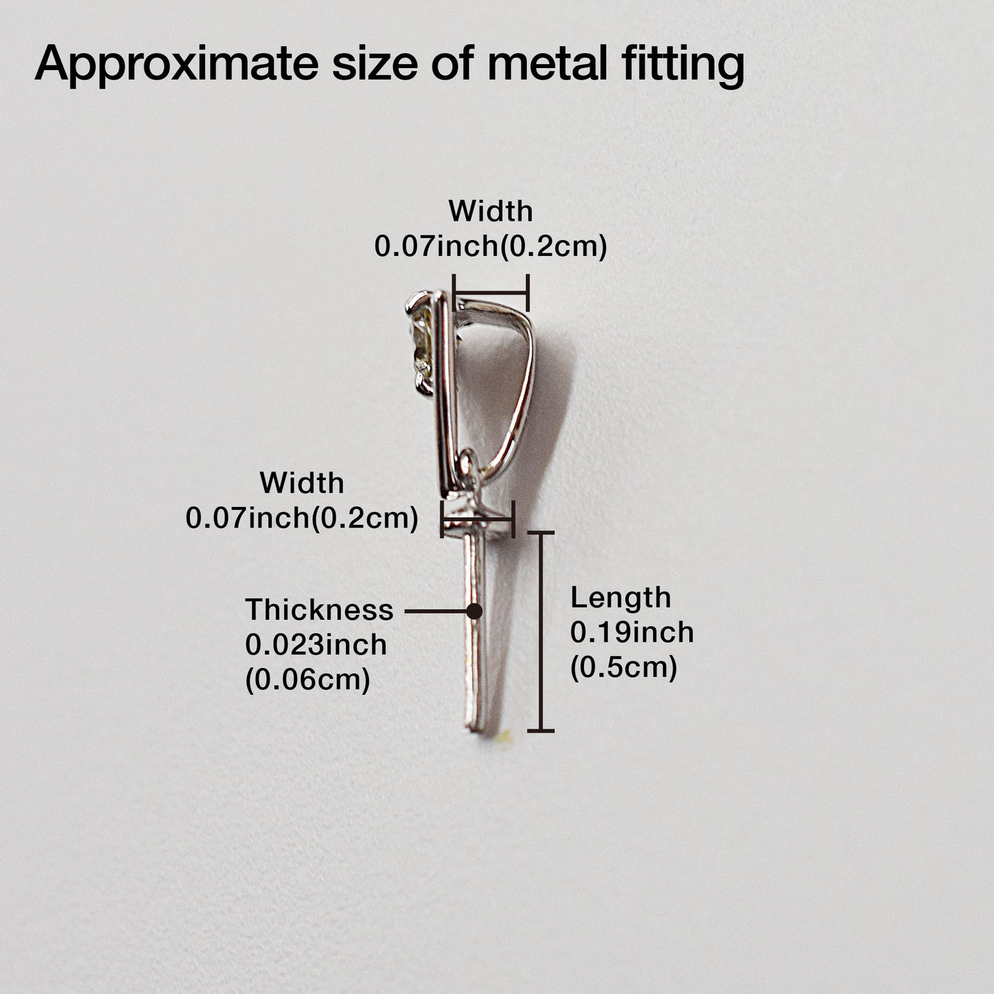 Only metal fittings 0.05ct K18WG Diamond Pendant top RP0041