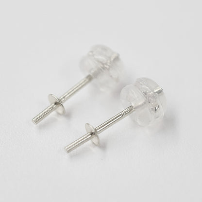 Only metal fittings K14WG stud earring Metal fitting Recommended metal fittings for pearls larger than 9mm