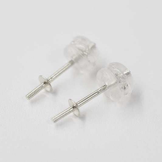 Only metal fittings K14WG stud earring Metal fitting Recommended metal fittings for pearls larger than 9mm