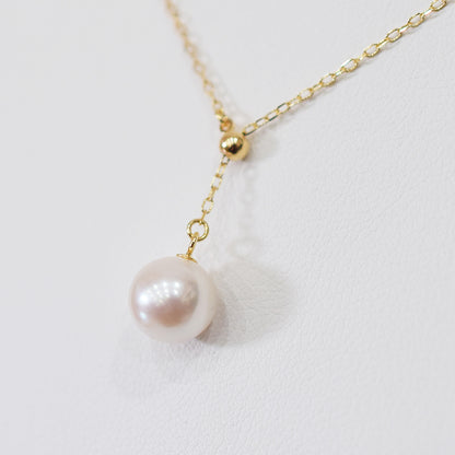 【K10 / K18 / Pt850】Rare White pink 7.5mm - 8.5mm Seawater Real Akoya Pearl necklace AkoyaPearl Japan あこや 真珠