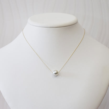 <SALE> Limited to actual item Natural color 9mm - 9.5mm Semi - Round K10YG necklace Seawater Real Akoya Pearl Japan
