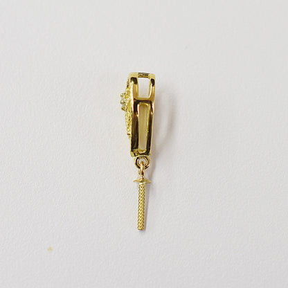 Only metal fittings 0.01ct K18YG Diamond Pendant top RP00031