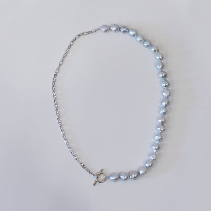 Limited to actual item Necklace Natural color Baroque 9mm - 10mm Real Akoya Pearl From Japan 17.5inch starand choker Japanese akoyapearl