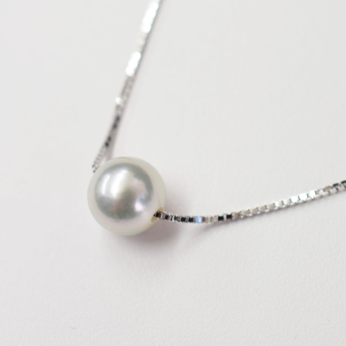 【SV925】Rare Natural color 8mm - 9mm Seawater Real Akoya Pearl Venetian necklace AkoyaPearl Japan あこや 真珠