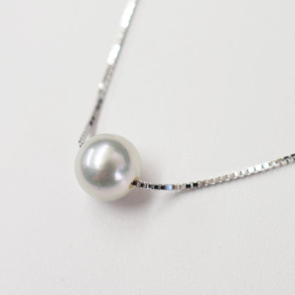 【SV925】Rare Natural color 8mm - 9mm Seawater Real Akoya Pearl Venetian necklace AkoyaPearl Japan あこや 真珠