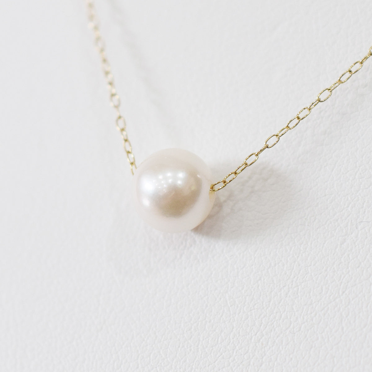 【K10 / K18】Rare White pink 7.5mm - 8.5mm Seawater Real Akoya Pearl necklace AkoyaPearl Japan あこや 真珠