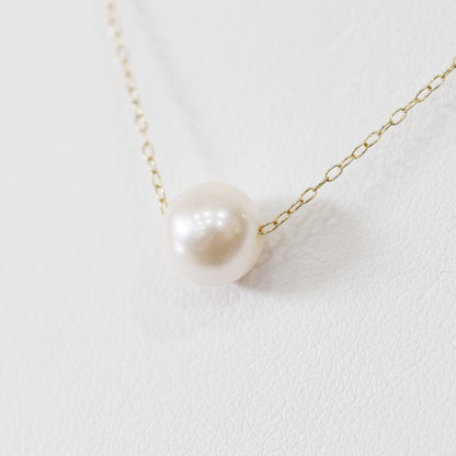 【K10 / K18】Rare White pink 7.5mm - 8.5mm Seawater Real Akoya Pearl necklace AkoyaPearl Japan あこや 真珠