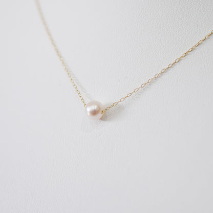 【K10 / K18】Rare White pink 5.5mm - 6.5mm Seawater Real Akoya Pearl necklace AkoyaPearl Japan あこや 真珠