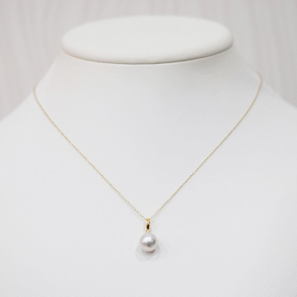 【K10 / K18】Rare Natural color 8.5mm - 9.5mm pendant necklace Akoya Pearl Real Japan Seawater pearl reenspearl akoyapearl 日本産 熊本 天草