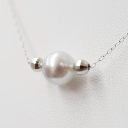 【K18YG / K18WG】Rare Natural color madama rank 8.5mm - 9mm necklace Seawater Real necklace Akoya Pearl Japan reenspearl Japanese Seawater