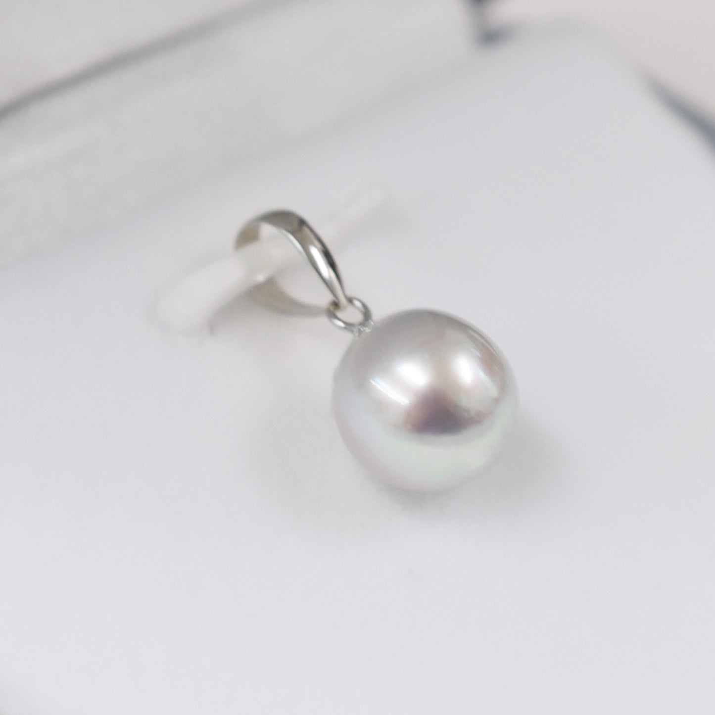 【K18YG / K18WG】Pendant top Only Madama rank 8.5mm - 9mm Natural color Akoya Pearl Japan Akoyapearl birthday あこや 真珠 日本