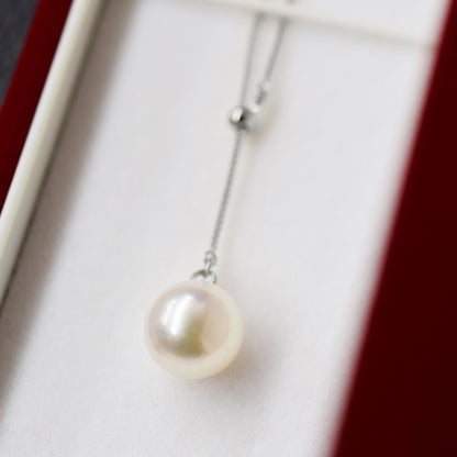 【K10YG / K10WG / K18YG / Pt850】Rare Hanadama rank White pink 9mm - 9.5mm Necklace Venetian chain AkoyaPearl Japan あこや 真珠
