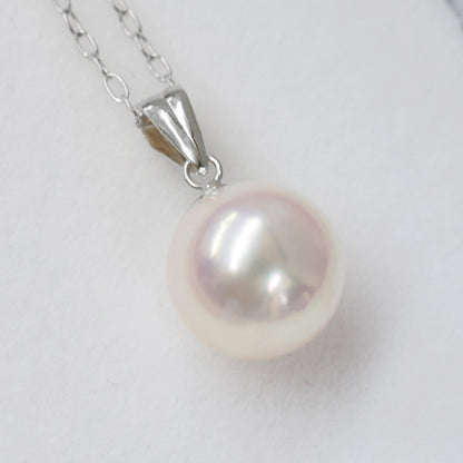 【K18YG / K18WG】AAA Aurora Tennyo color 8mm - 8.5mm seawater Real Akoya Pearl 18K 10K YG Pendant Necklace Japan Wedding birthday 真珠 あこや
