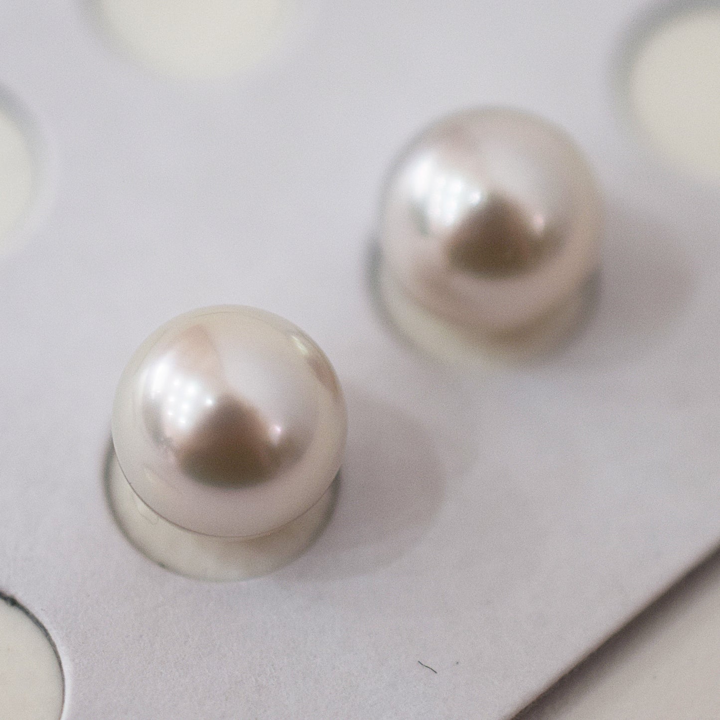 A rank Natural color 8mm -  8.5mm 1pair 2pc Loose Real akoya pearl Japan Japanese Seawater reenspearl あこや 真珠 日本