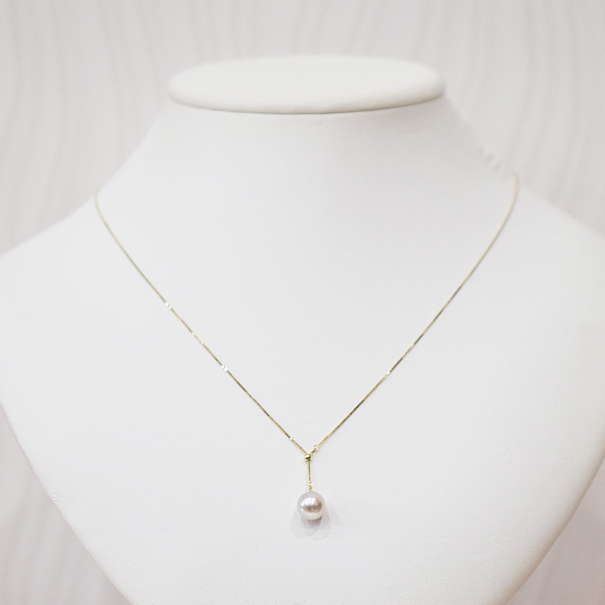 【K10YG / K10WG / K18YG / Pt850】Rare Natural color rank 8mm - 8.5mm Venetian chain Necklace Akoyapearl Japan あこや 真珠