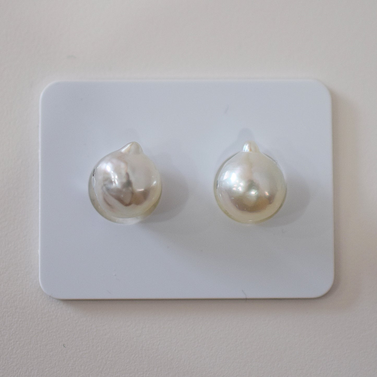 Actual product Natural color akoya pearl Baroque pearl 10.5mm - 11mm 18K 14K Surgical Stainless Steel stud Earrings Japan
