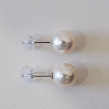 Actual product Whitepink 7.5mm - 8mm Seawater Akoya Pearl Stud Earring K14WG From Japan Japanese Seawater reenspearl