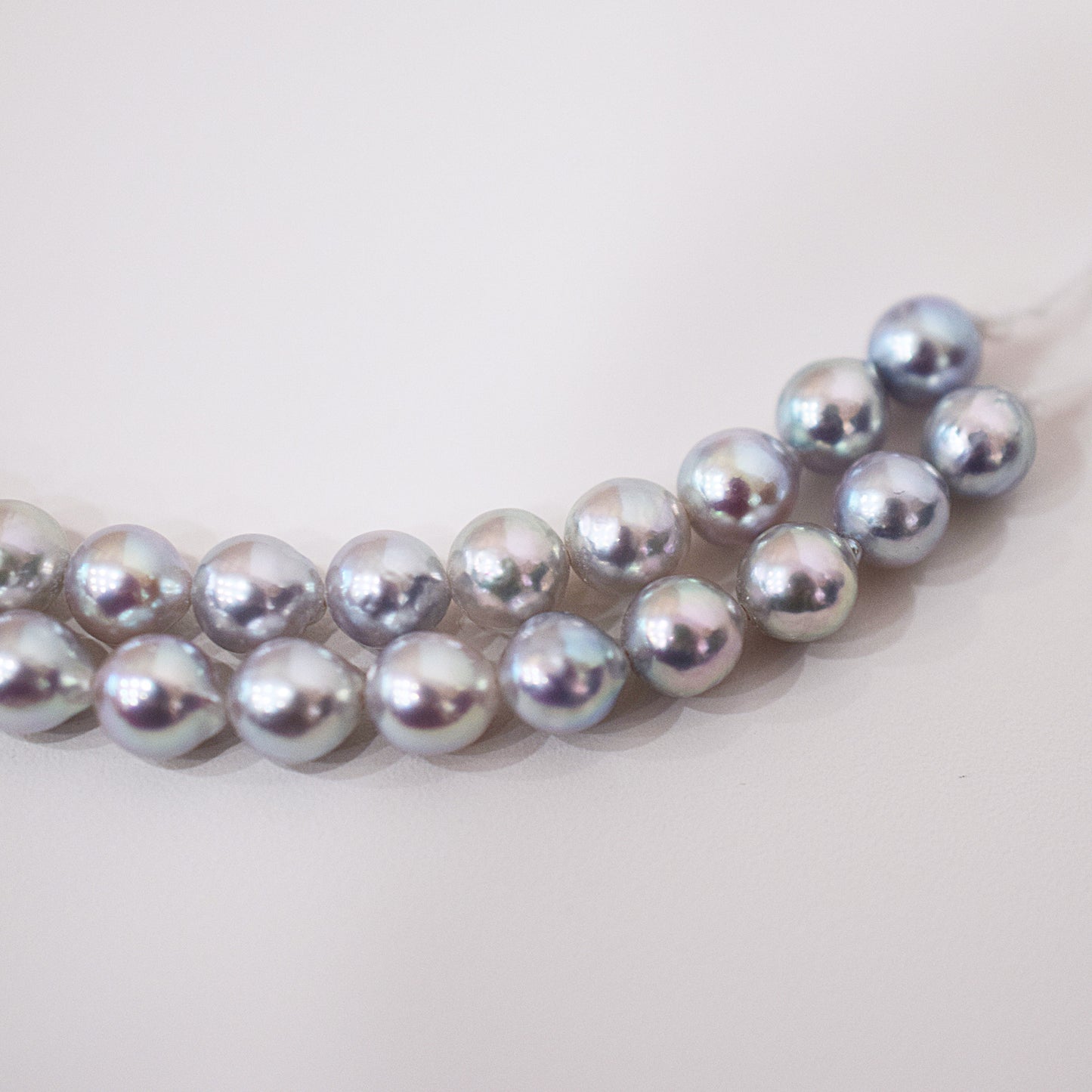 Actual product Necklace Natural color 6mm - 7.5mm Real Akoya Pearl From Japan 16.9inch 43cm starand choker reenspearl