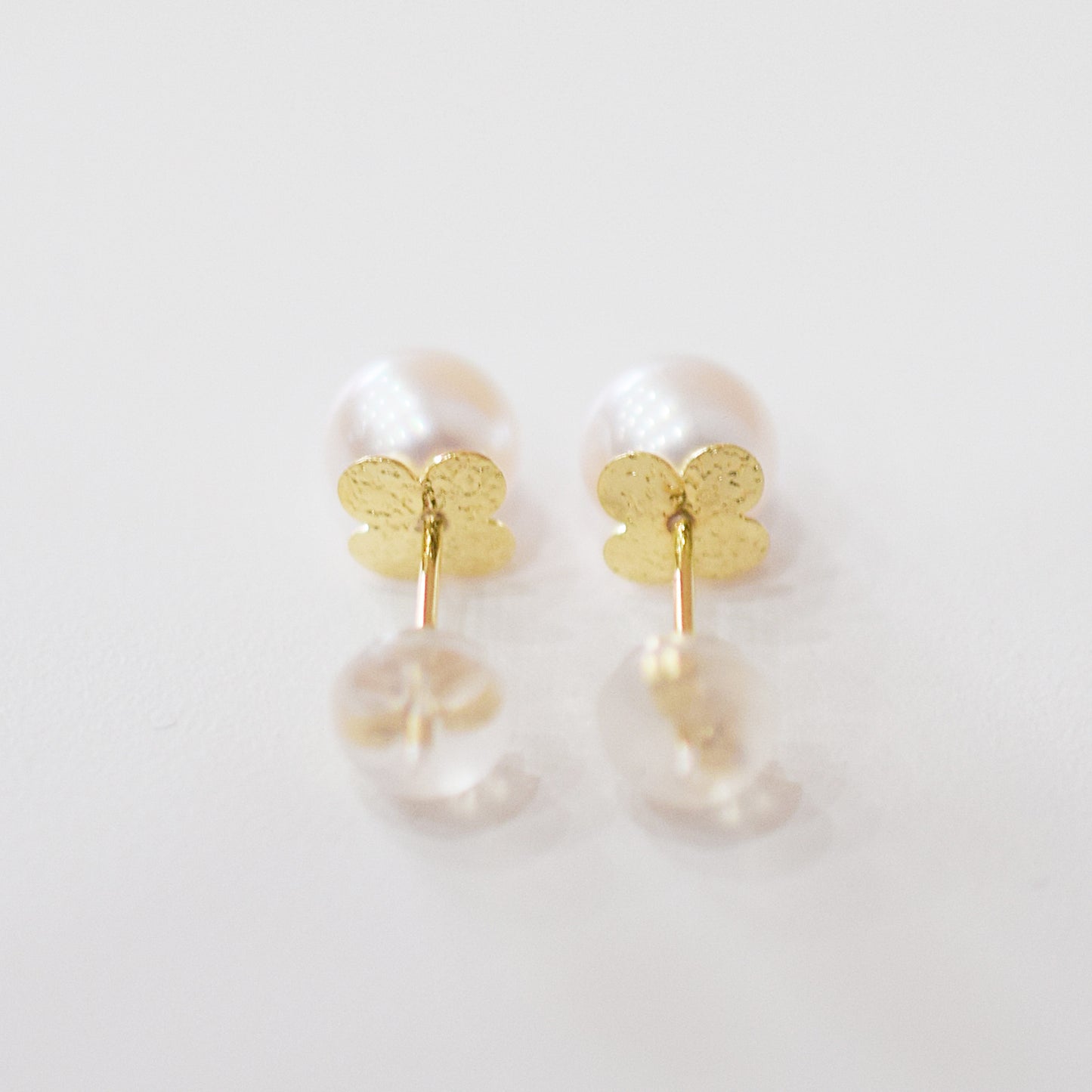 【K18YG / K14WG】Hanadama rank 6mm - 6.5mm Seawater Akoya Pearl White Pink Stud Earring Japan anniversary Japanese Seawater birthday 真珠 あこや 花珠級