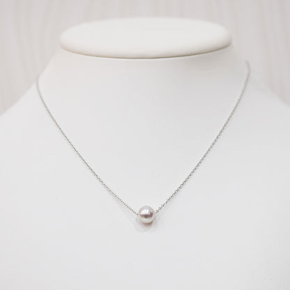 【SV925】Rare Natural color 8mm - 9mm Seawater Real Akoya Pearl necklace AkoyaPearl Japan あこや 真珠